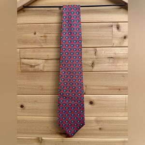 Vintage 90’s Gucci Golf Triangle Print Silk Tie Preppy Summer